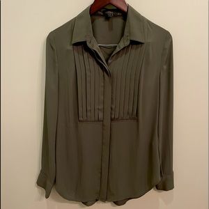 J. Crew dark green blouse